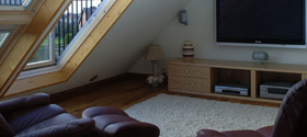 Home cinema in loft conversion